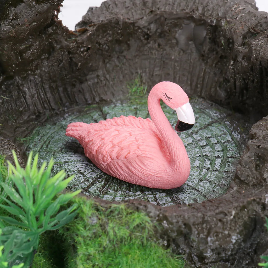 Resin Flamingo Miniatures Pink Cake Decorating Supplies Party Wedding