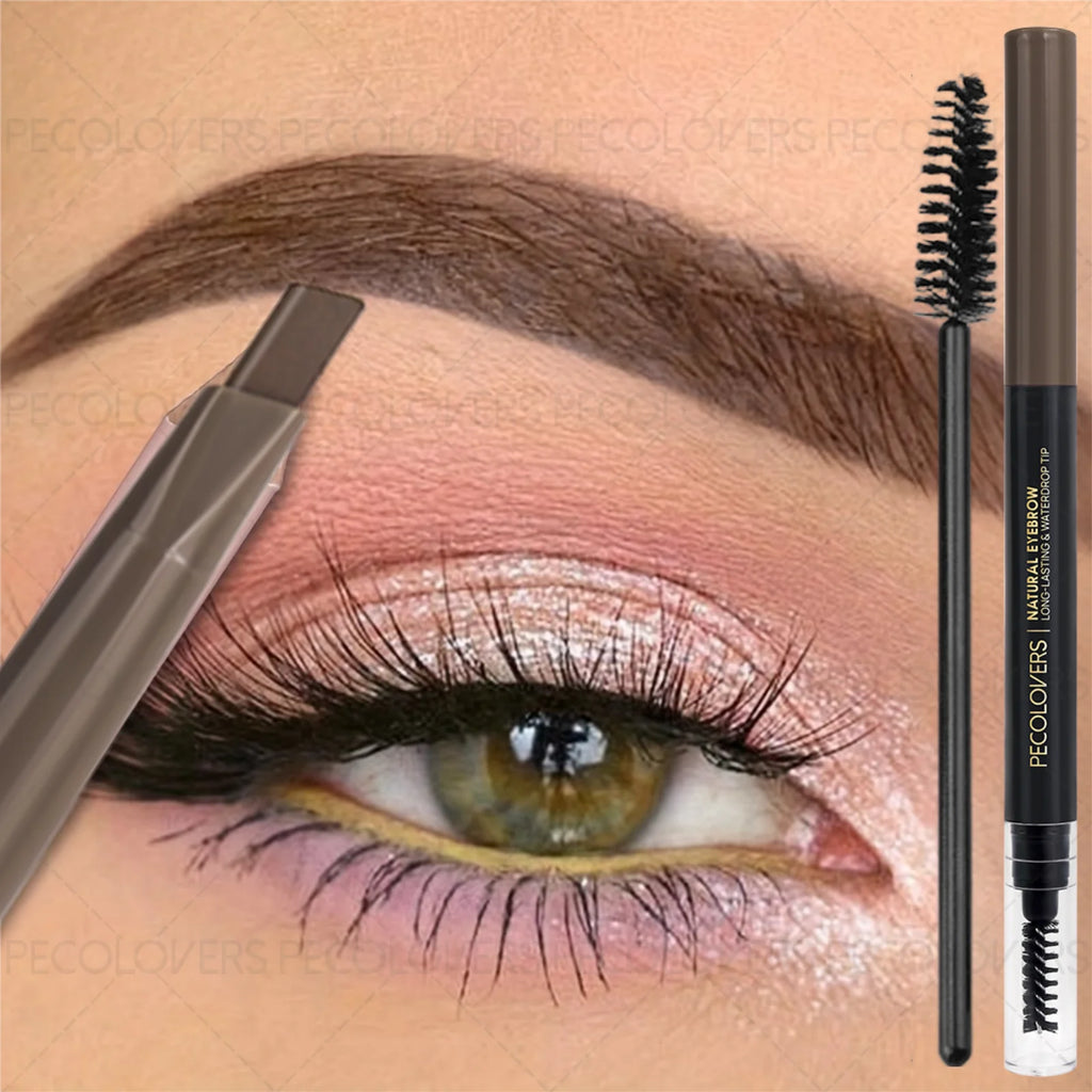 1PCS Waterproof Eyebrow Pencil with Eyebrow Brush, Accurate Makeup Application, Anti-smearing, Natural and Wild Eyebrows Zpaxo