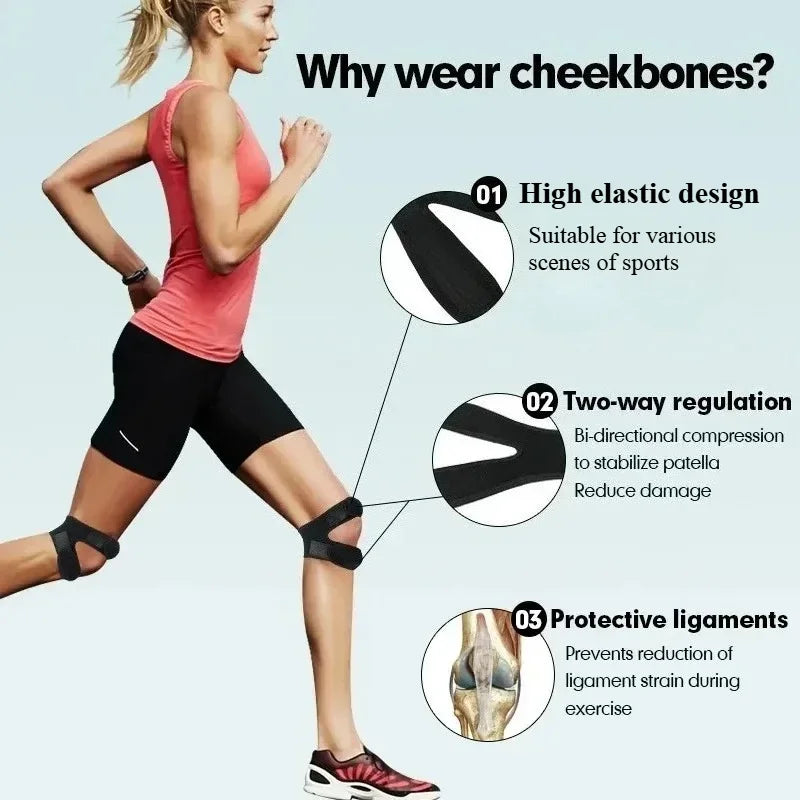 Pressurized Knee Wrap Sleeve Support Bandage Pad Elastic Braces Hole