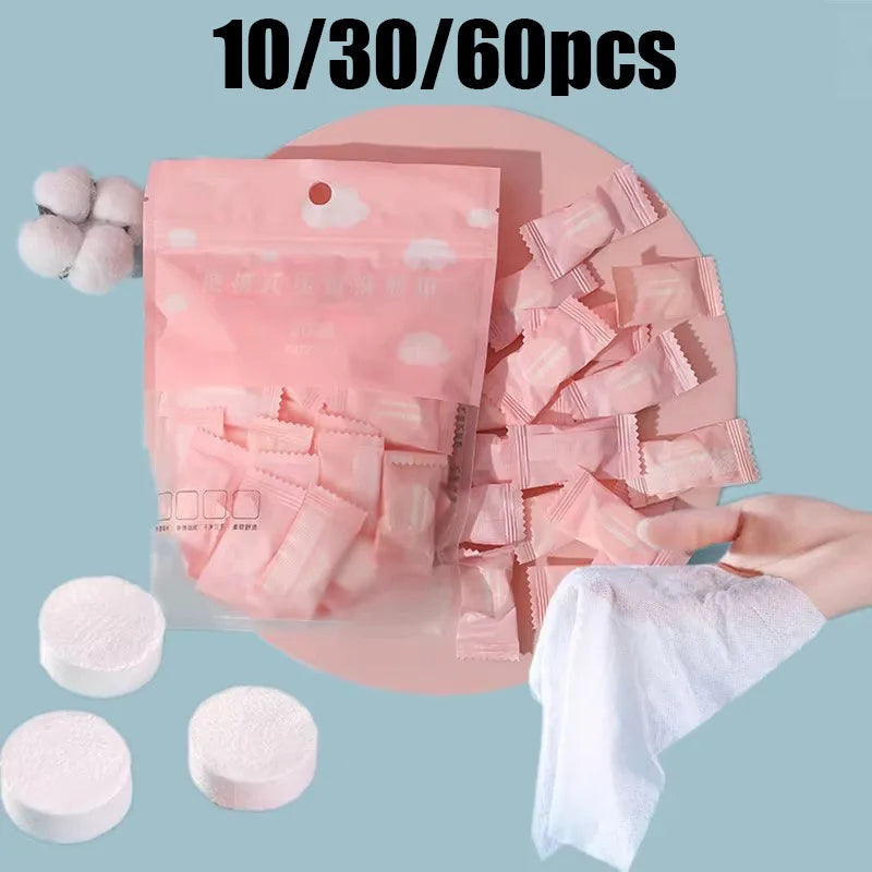 Compressed Cotton Face Towels – Disposable Travel Coin Tissues