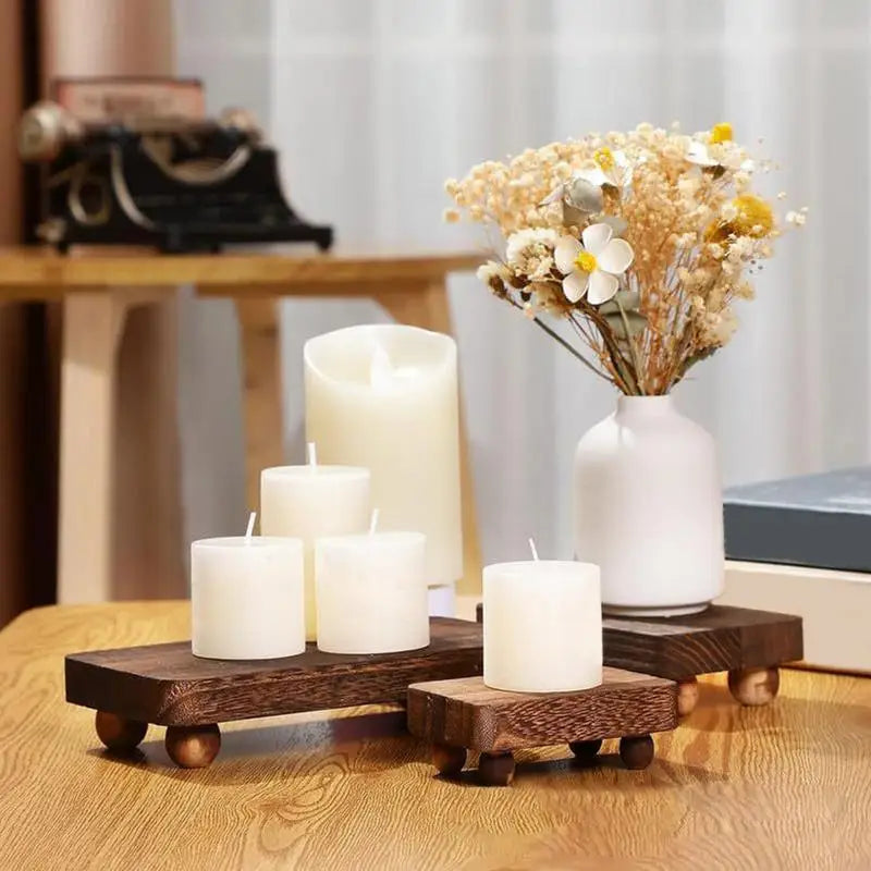 Wooden Display Stand Square Wood Modern Stylish Home Decoration