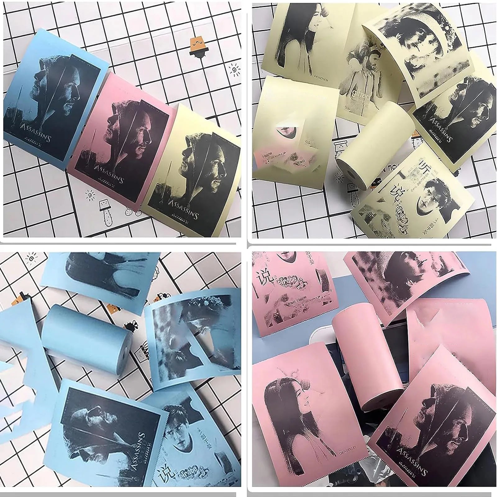 57mm Colorful Thermal Label Sticker Paper – Bluetooth Inkless Printer Thermal Label Paper Zpaxo