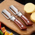2pcs Stainless Steel Multifunctional Vegetable Peeler And Bottle Opener - Labor-Saving And Convenient Kitchen Tool, Suitable Zpaxo 2pcs-xiaopidao