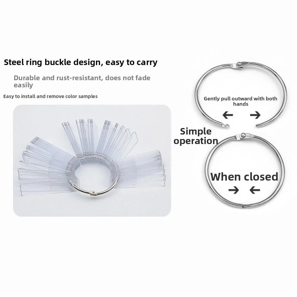 Transparent False Tips Display Stand Rectangle DIY UV Gel Nail Tip Nail Art Tips Sample Stand Manicure Decoration Showing Tools Zpaxo