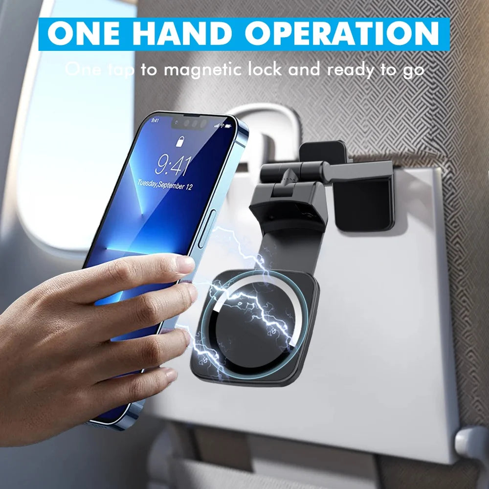 Foldable Magnetic Phone Holder – 360° Airplane & Desk Stand Magnetic Phone Stand Zpaxo