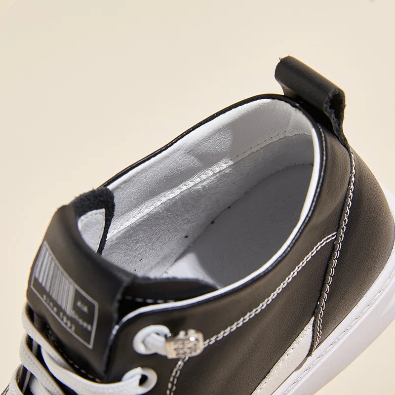 Leather Mid White Sneakers Women 2026 Spring No Tie Lazy Elastic Lace Zpaxo Black Velvet 41 China Mainland