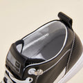 Leather Mid White Sneakers Women 2026 Spring No Tie Lazy Elastic Lace Zpaxo Black Velvet 41 China Mainland