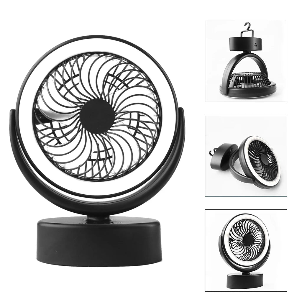 Portable Rechargeable Led Camping Lights Outdoor Fan Lighting USB Zpaxo