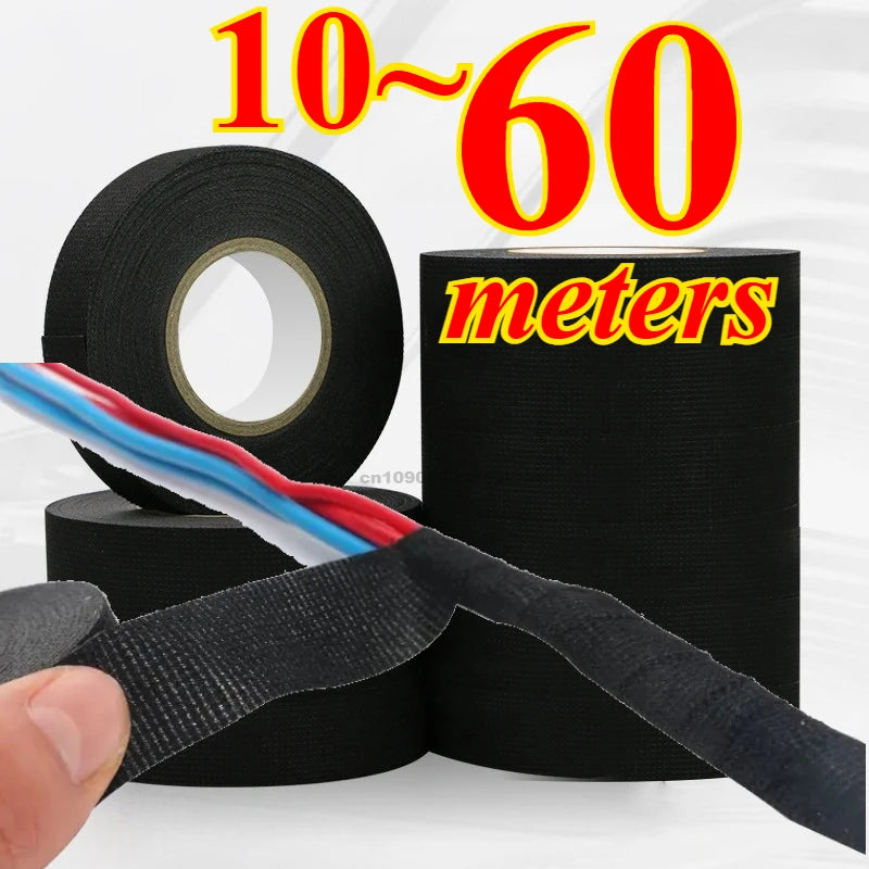 Heat-resistant Harness Bundle Electrical Tape Insulation Auto Wiring Fabric Cloth Wrap Waterproof Cable Organizer Adhesive Tapes Zpaxo