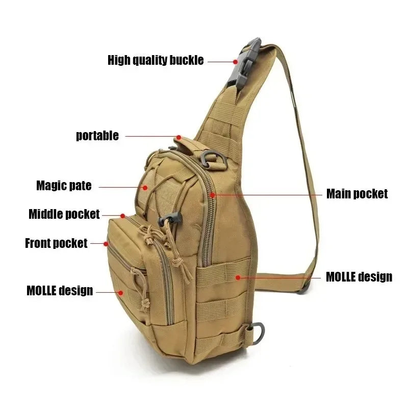 Waterproof Hiking Tactical Shoulder Backpack Rover Camping Concealed