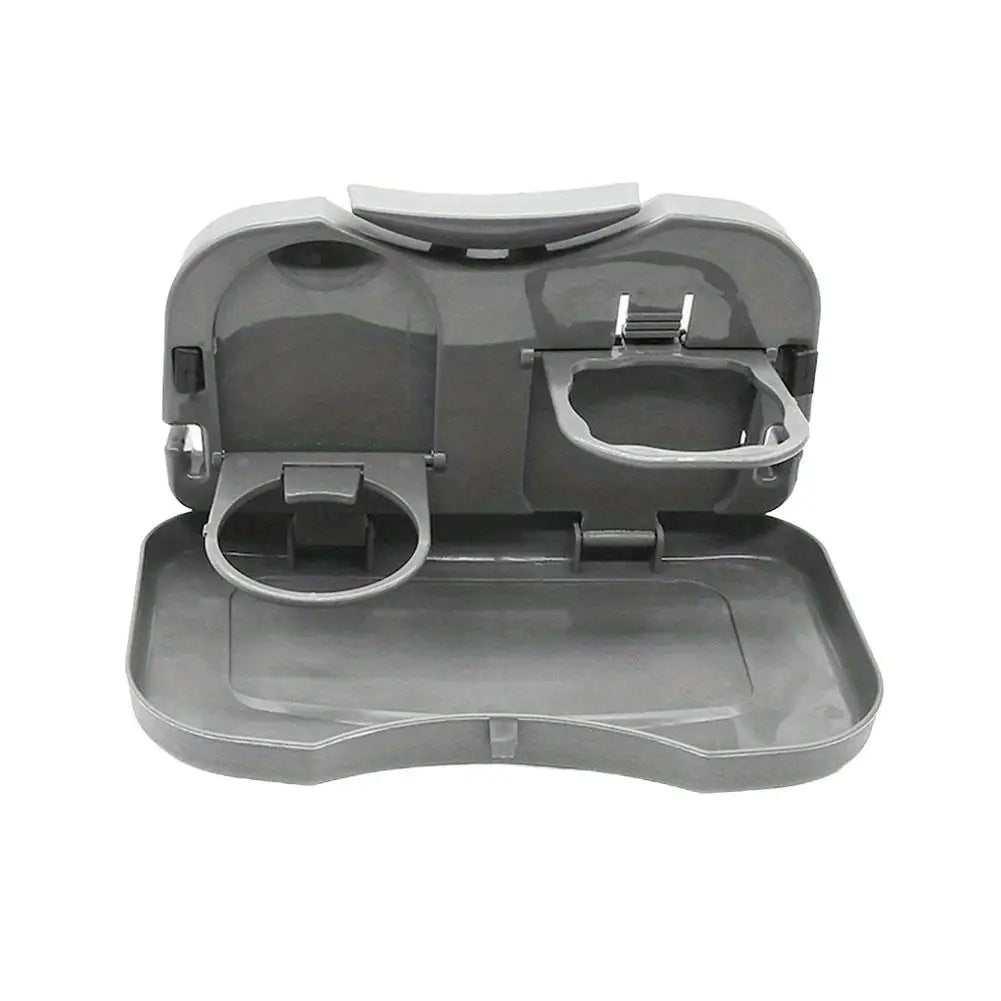 Foldable Car Backseat Tray Table with Cup Holder & Storage Car Backseat Tray Zpaxo Gray