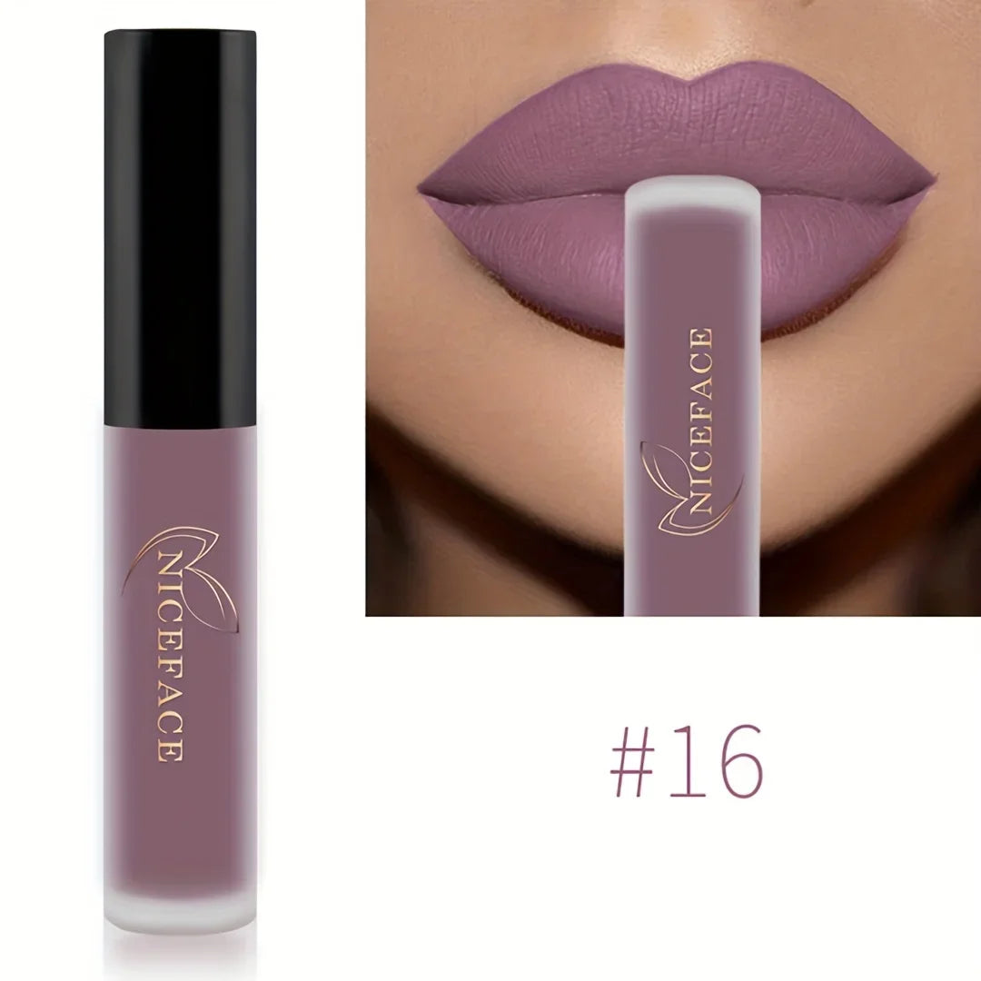 20 Colors Optional, High Pigmented Matte Velvet Lip Glaze - Long-Lasting, Smudge-Proof, Non-Moisturizing Liquid Lipstick 1pc Zpaxo 16