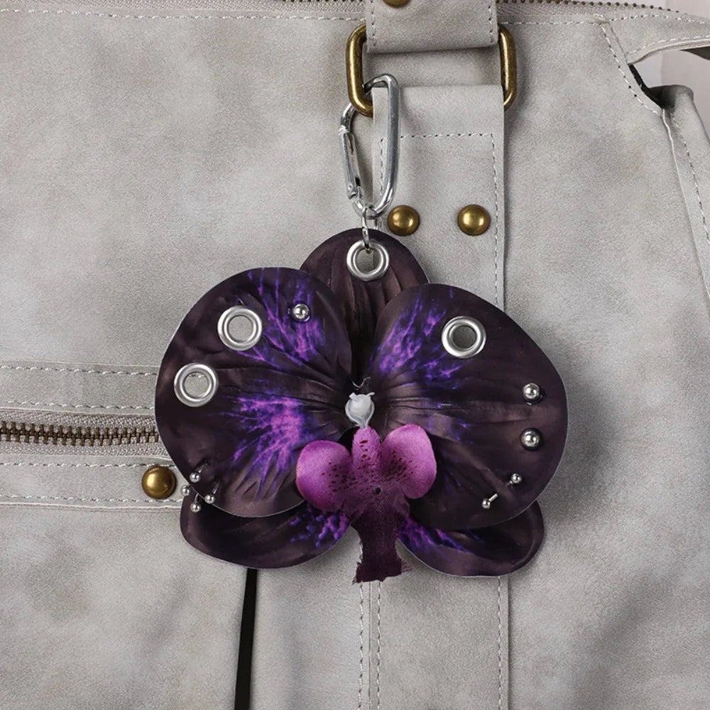 Phone Charms Phalaenopsis Orchid Keychain Keychains Keyring Imitation Flower Pendant Fashion Cloth Bag Pendant Couple Kids Zpaxo Style 10