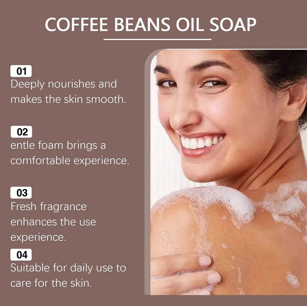 Coffee Skin-Nourishing Essential Oil Soap: Moisturizing, Water-Locking, Soothing for Sensitive Skin, with Rich & Dense Lather an Zpaxo
