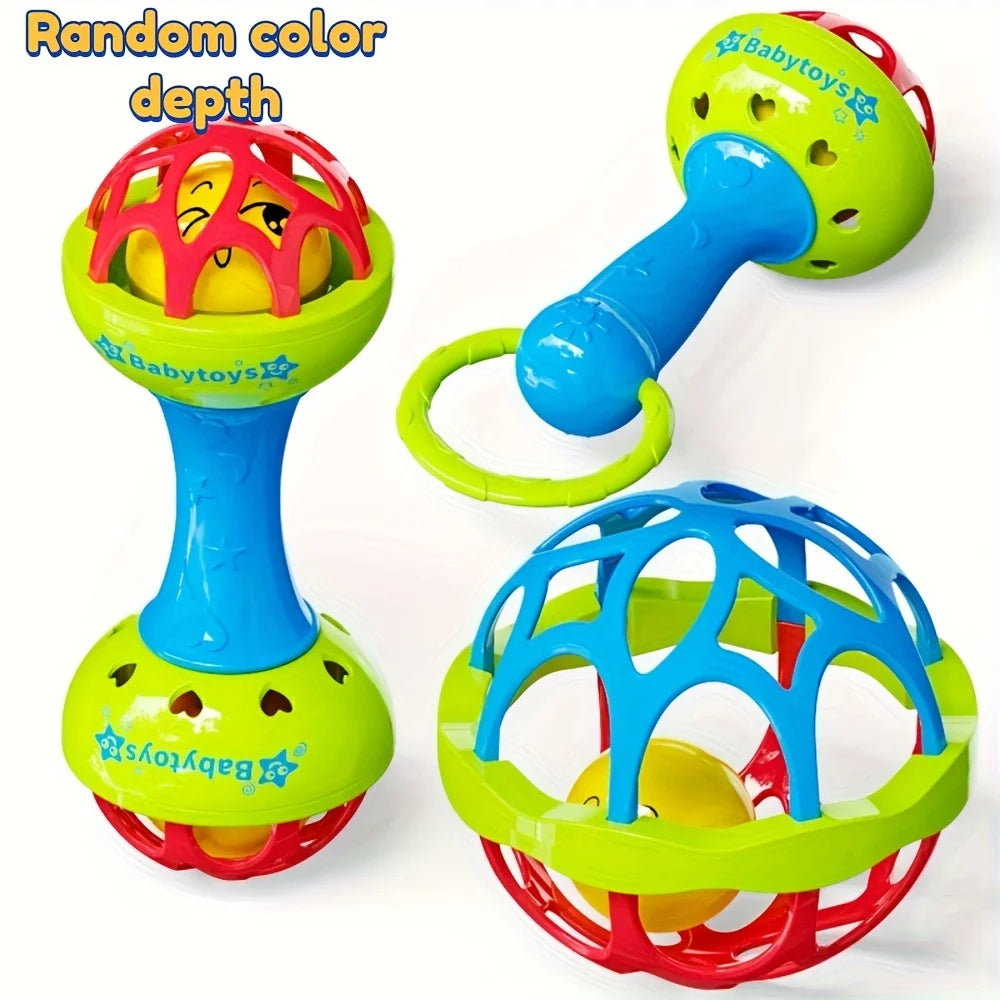1 Multiple Combinations Drum Bell Ball Toys Youngsters Can Promote Zpaxo Blue And Red Set