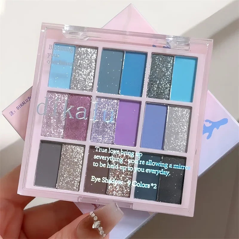 18 Colors Blocking Eyeshadow Palette Korean Makeup Summer Ice Cream