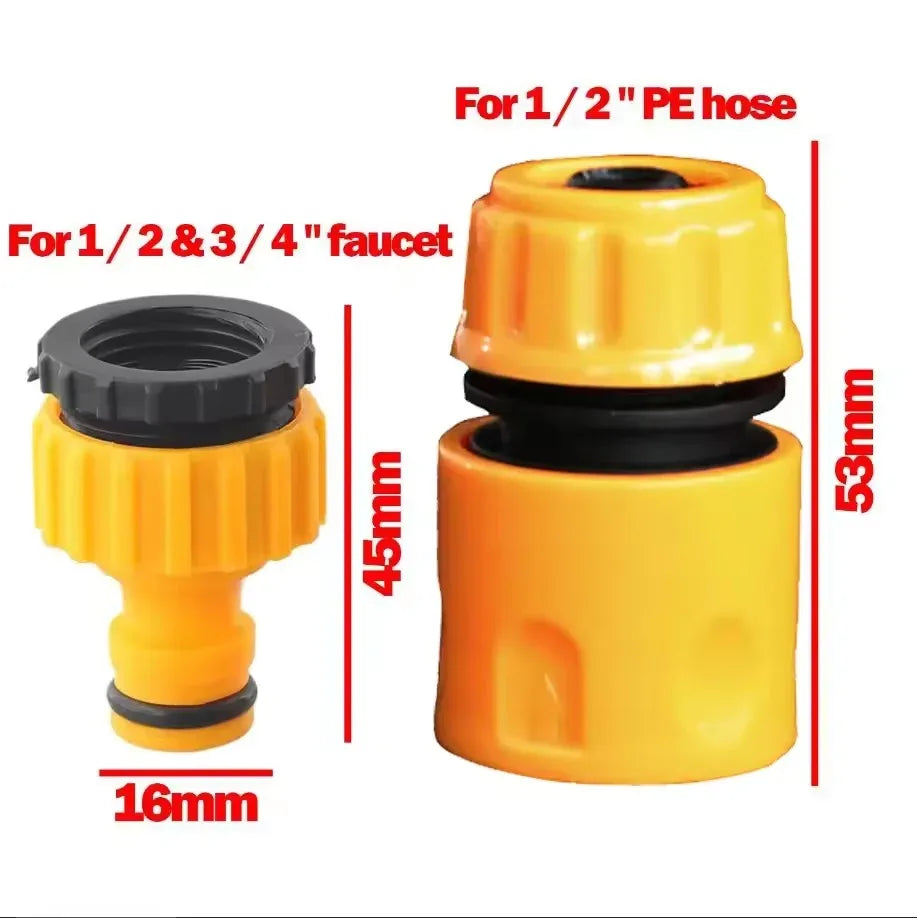 10pcs Hose Faucet Quick Connector 3/4 & 1/2 Inch Graden Hose Water Tap Threaded Connector Faucet Adapter For Garden Irrigation Zpaxo