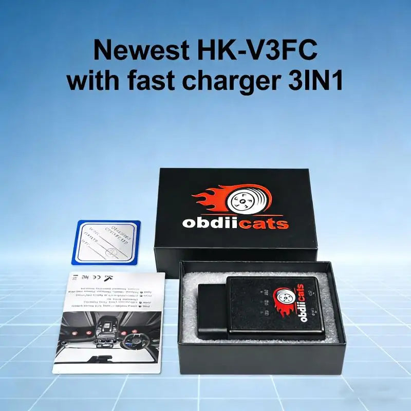 OBD2 2-in-1 Fuel Saving Chip Tuning Box with Fast Charger