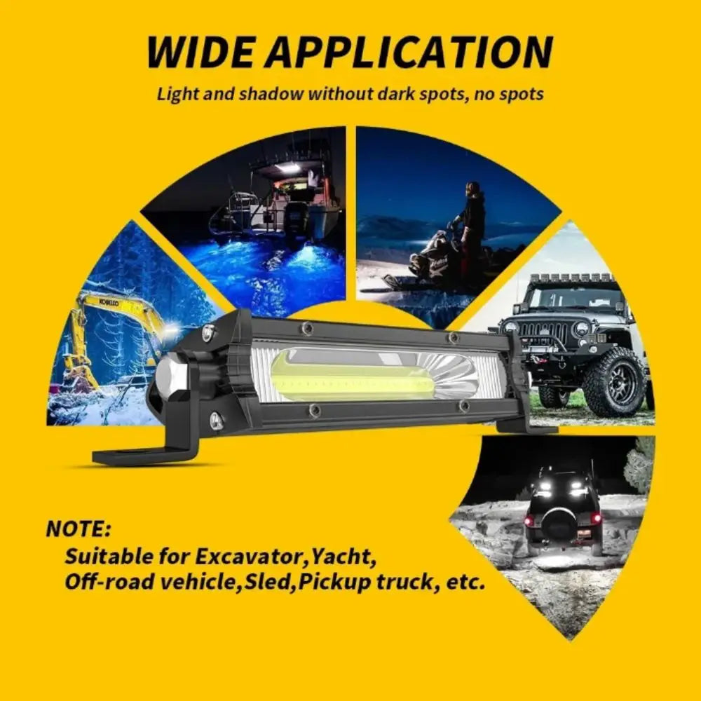 Headlight COB LED Work Light Single Row Mini Bar Spotlight Lorry Zpaxo