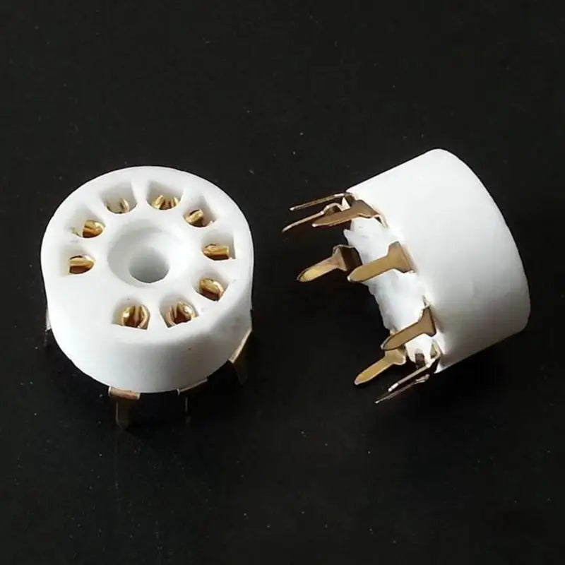 652F Ceramic 9 Pin B9A PCB MOUNT Tube Socket 6DJ8 EL84 6922 6BM8 6BQ5 Zpaxo