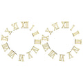 2Sets Premium Electroplated Clock Numbers Roman Numeral Making DIY