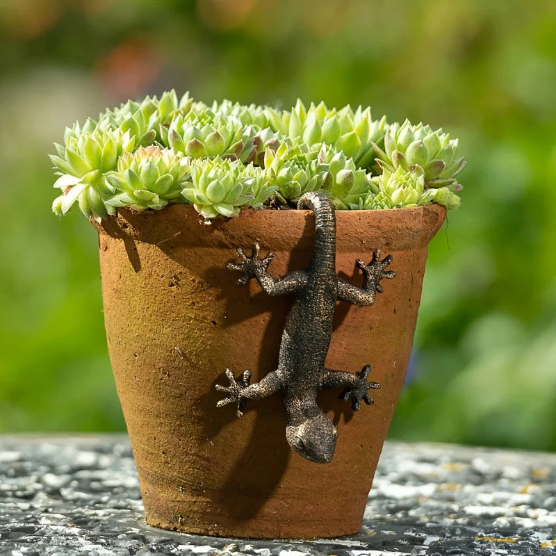 Gecko Resin Sculpture Miniature Garden Decoration Cultivated Plants