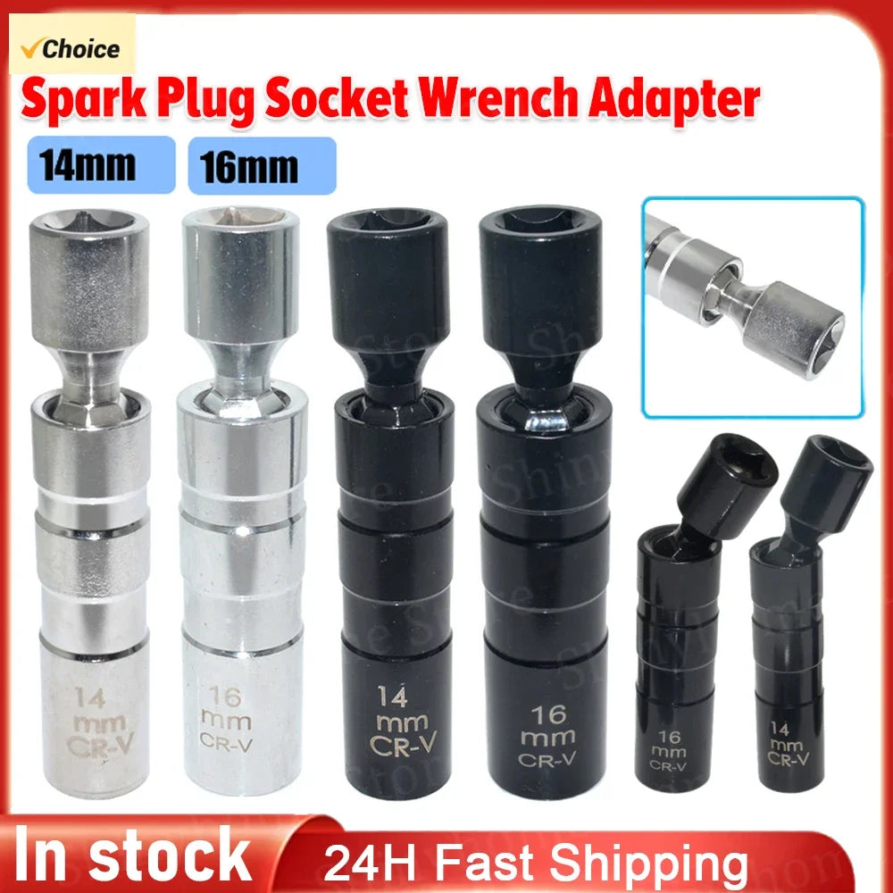 Universal Spark Plug Spanner Socket Adapter Joint Magnetic Flexible