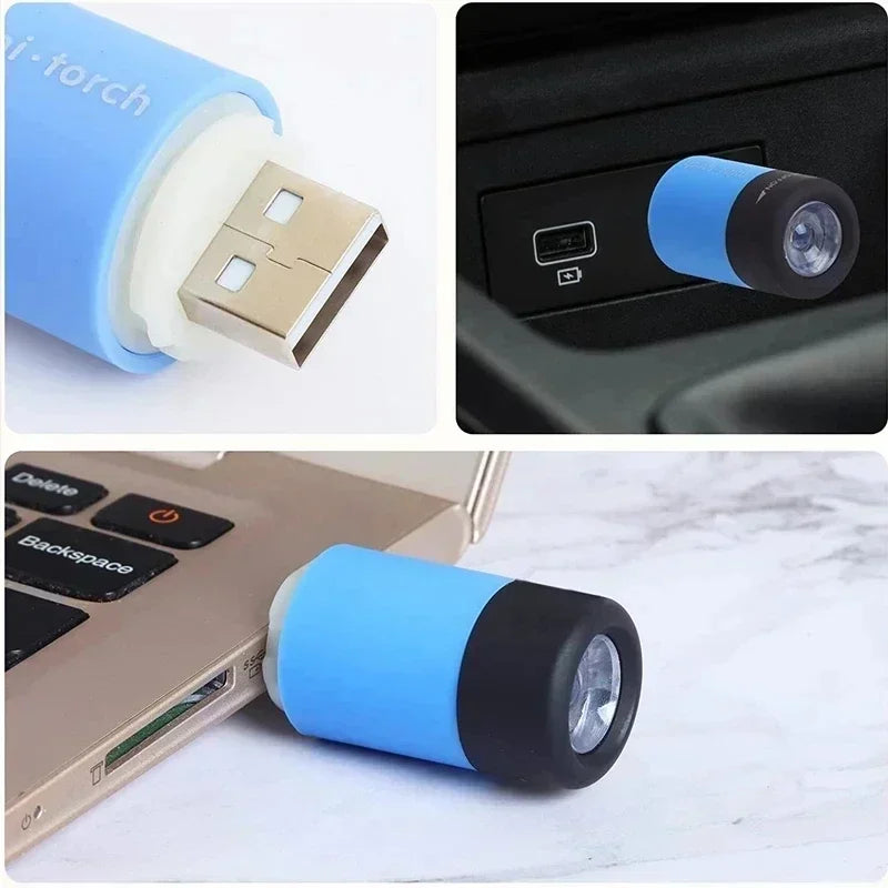 KDULIT Mini USB Rechargeable Keychain LED Flashlight – Waterproof