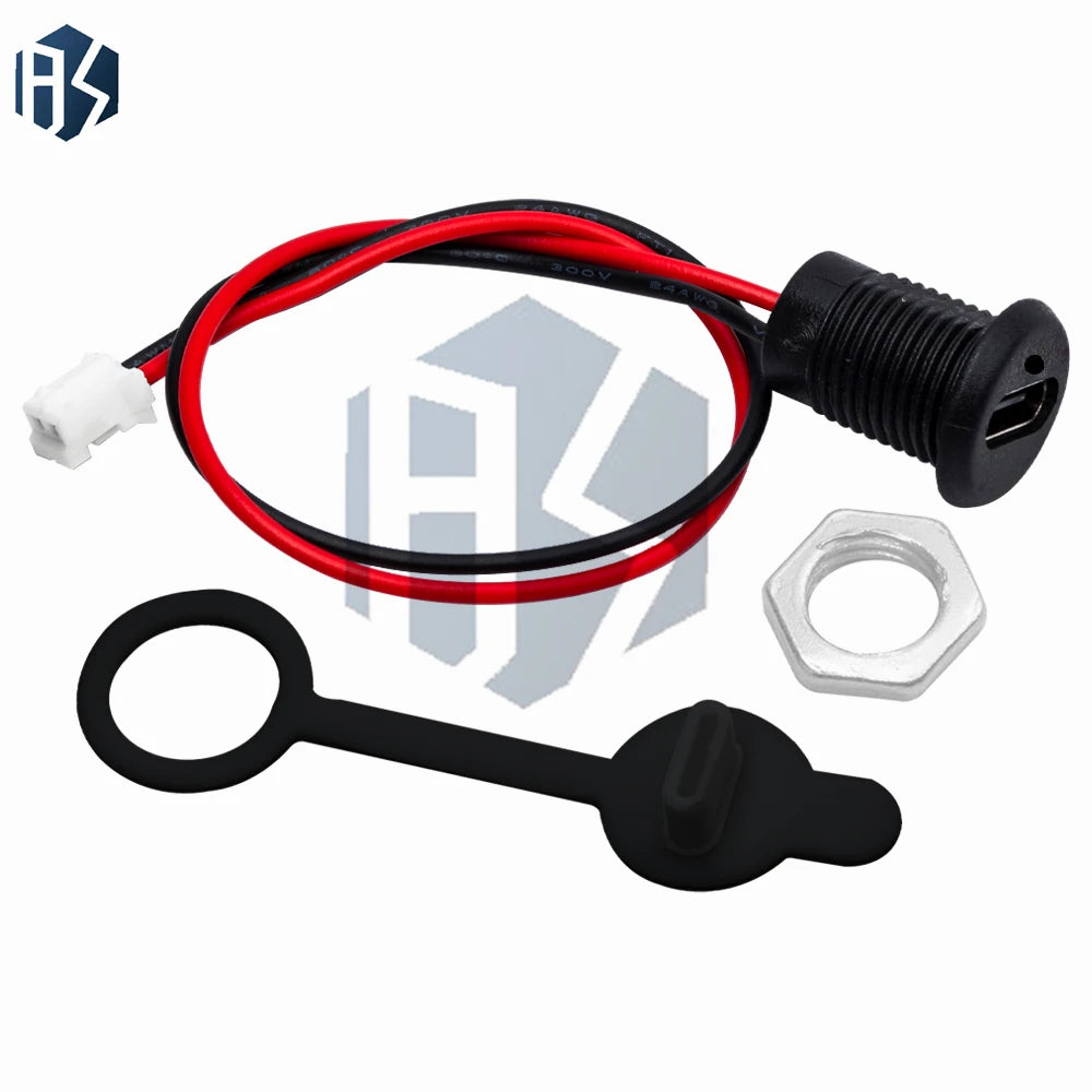 IP67 Waterproof USB-C Female Panel Mount Connector – Tool-Free Snap-Fit Enclosure with LED Power/Data Status Indicator Zpaxo