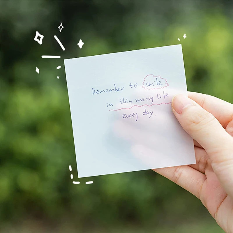 Transparent Sticky Note Pads Self-adhesive Memo Notepad Perspective