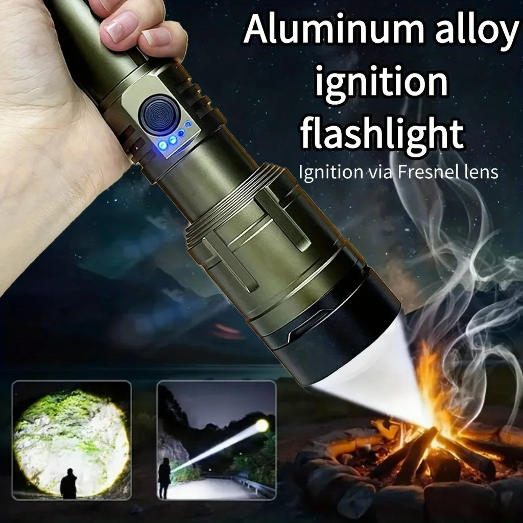 KDULIT 1000LM Zoomable Flashlight – Type-C Rechargeable IPX7