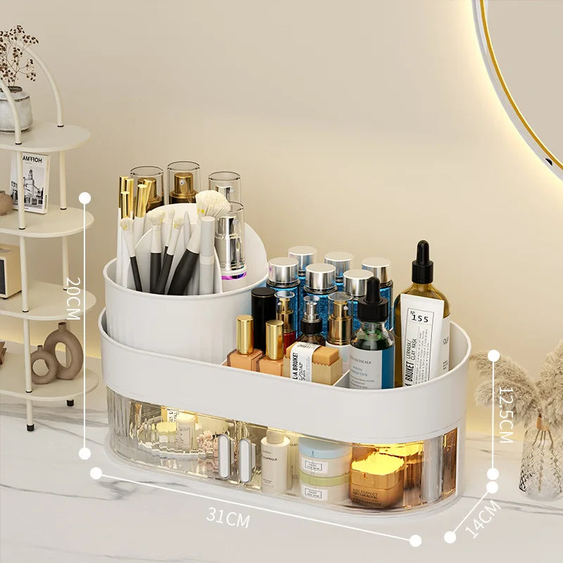 Multi-layer Storage for Drawer Cosmetics Organizer Storage Box Makeup Brush Holder Stable Dustproof Modern Vanity Storage Zpaxo