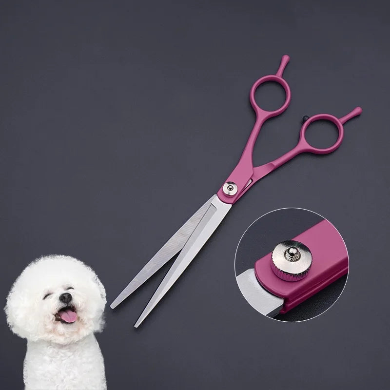 Pet Grooming Scissors Dogs Cats Steel Straight Curved Cutting