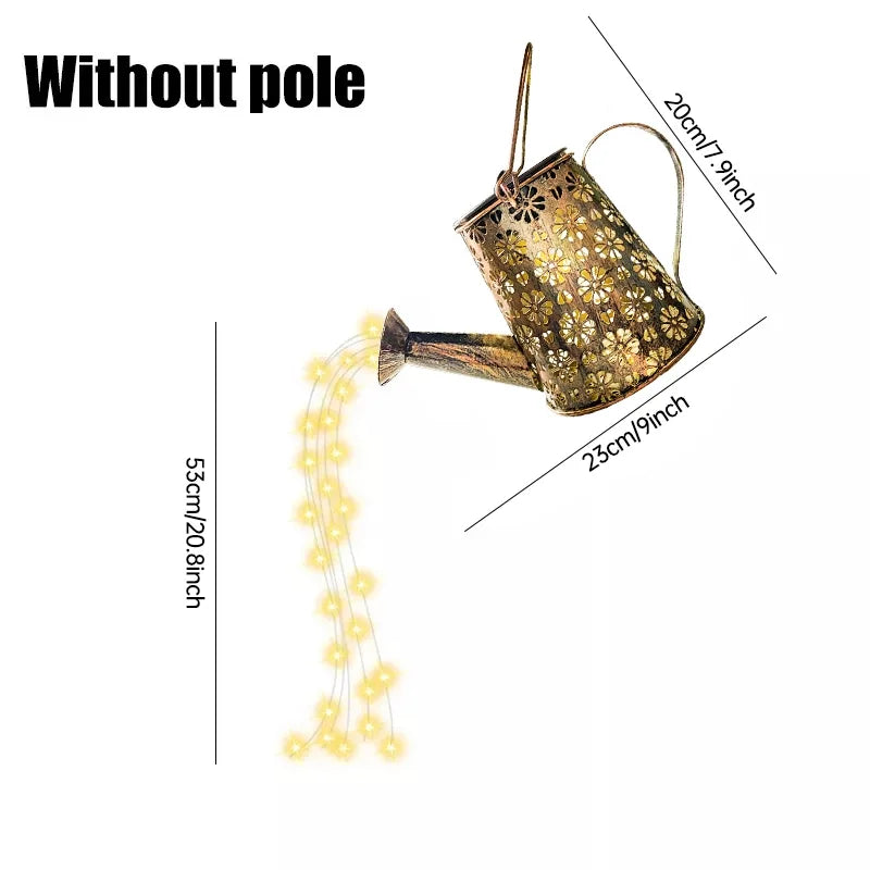 LED Solar Light Garden Waterproof Retro Metal Hanging Watering String Zpaxo Without Pole China Mainland