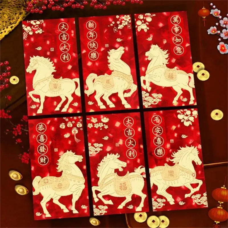 Year Horse Red Packets Cartoon Traditional Zodiacs Money Holder
