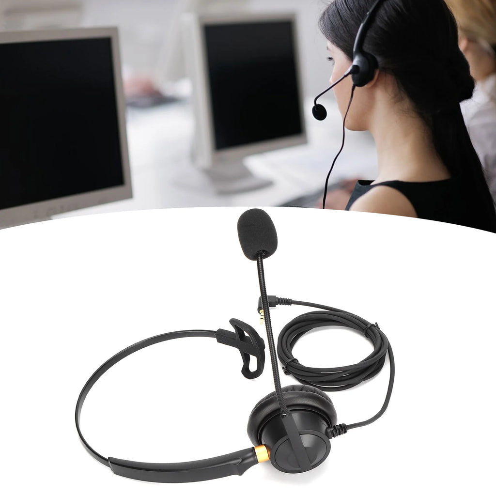 H600 2 5 Telephone Headset Single Ear Customer Service Headphone