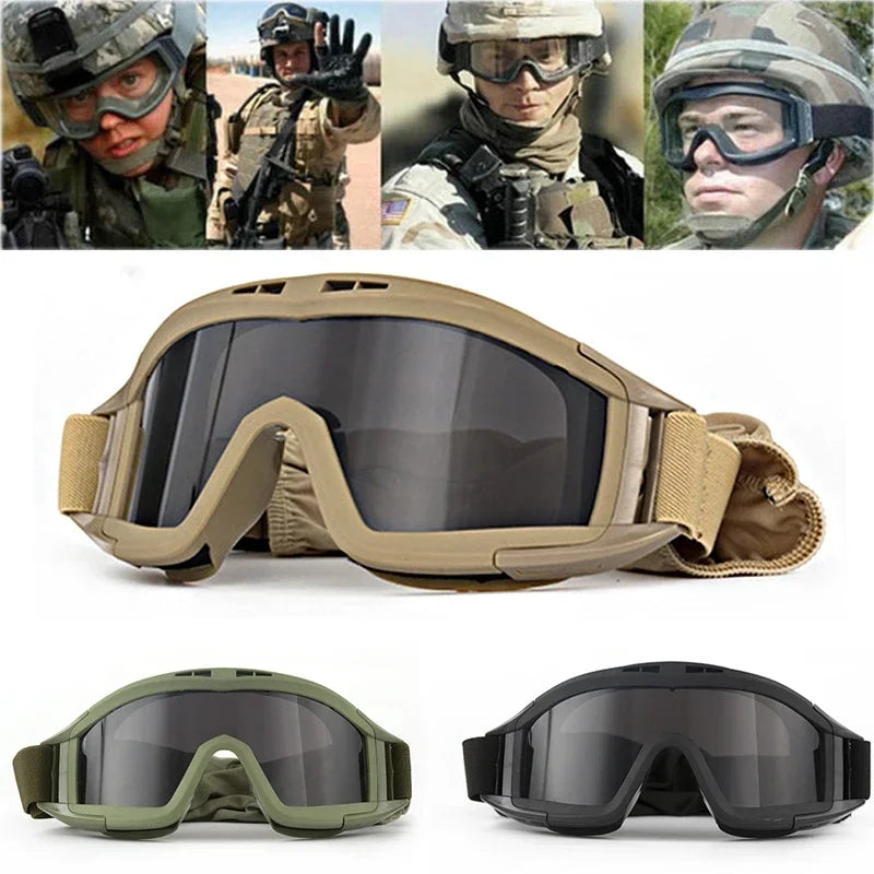 Airsoft Tactical Goggles – 3 Lens Windproof Shooting Glasses Tactical Goggles Zpaxo