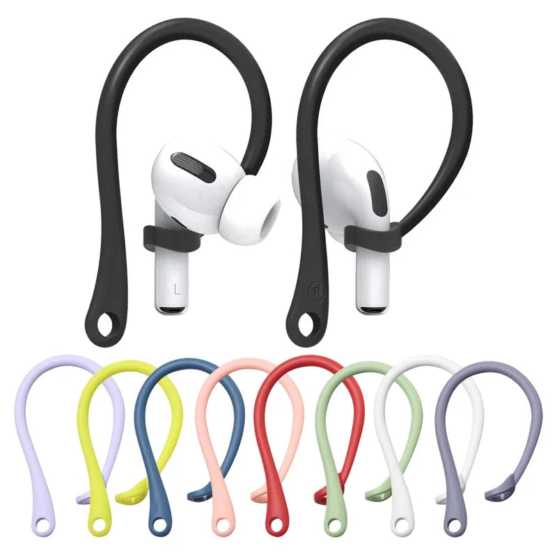 Silicone Ear Hooks for AirPods 1 2 3 Pro – Anti-Drop Sport Grip