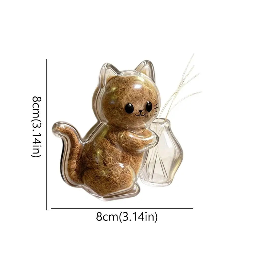 Cute Cat Fur Whiskers Transparent Hair Storage Box Refrigerator Magnets Pet Fur Keepsake Capsule DIY Souvenirs Cat Whiskers Zpaxo