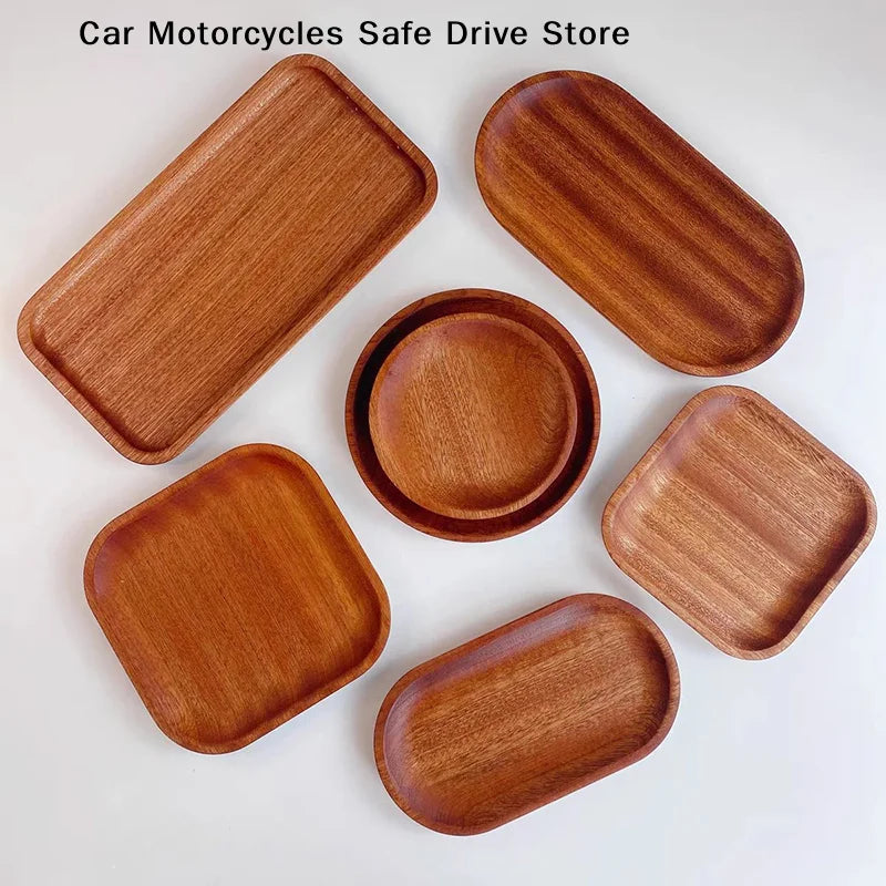 Wooden Tray Whole Walnut No Splicing Serving Board Natural Cut Trays