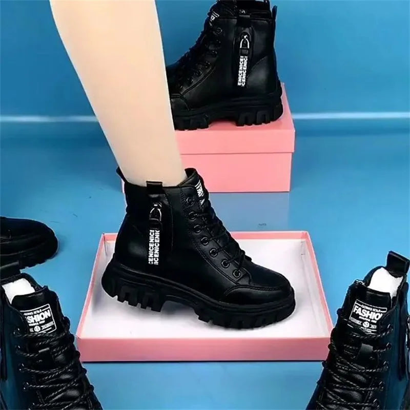 Shoes 2023 Fashion Winter Warm Women Black Casual Velvet All-match Zpaxo