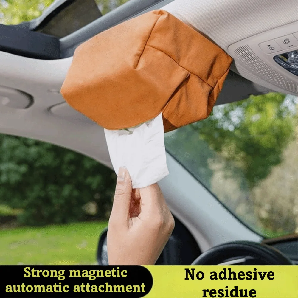 Magnetic Design Tissue Box Hanging Organizer Luxury Auto Ceiling Zpaxo