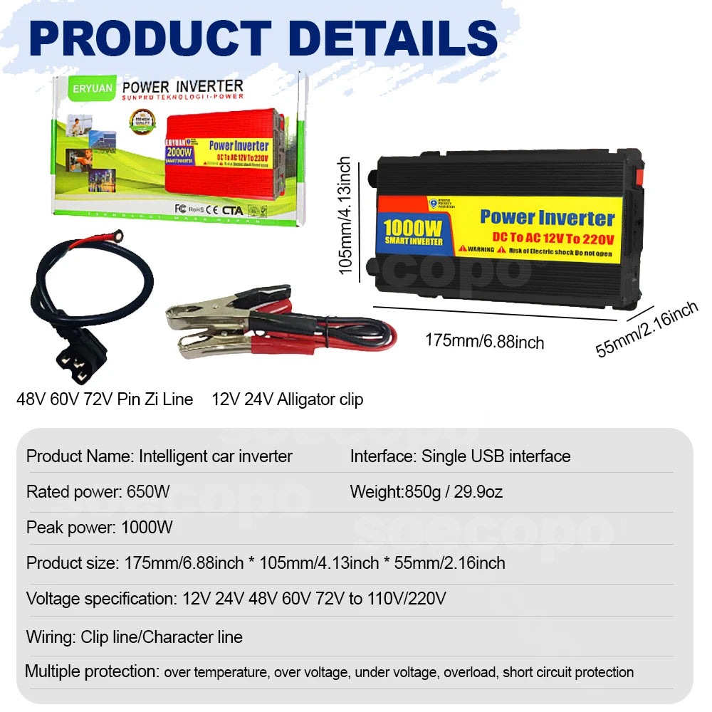 1000W complete solar off-grid system - solar panels, 1000W inverter and 30A controller for home RV and camping DC 12V To 220v Zpaxo