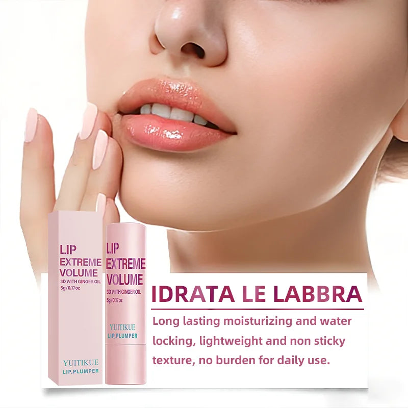 YUITIKUE Lip Plumper Stick – Hydrating, Non-Sticky Lip Balm Lip Plumper Balm Zpaxo