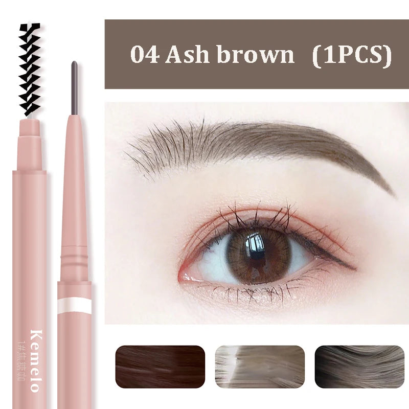 Ultra Fine Double-ended Eyebrow Pencil Waterproof Long Lasting Zpaxo 04 Ash Brown