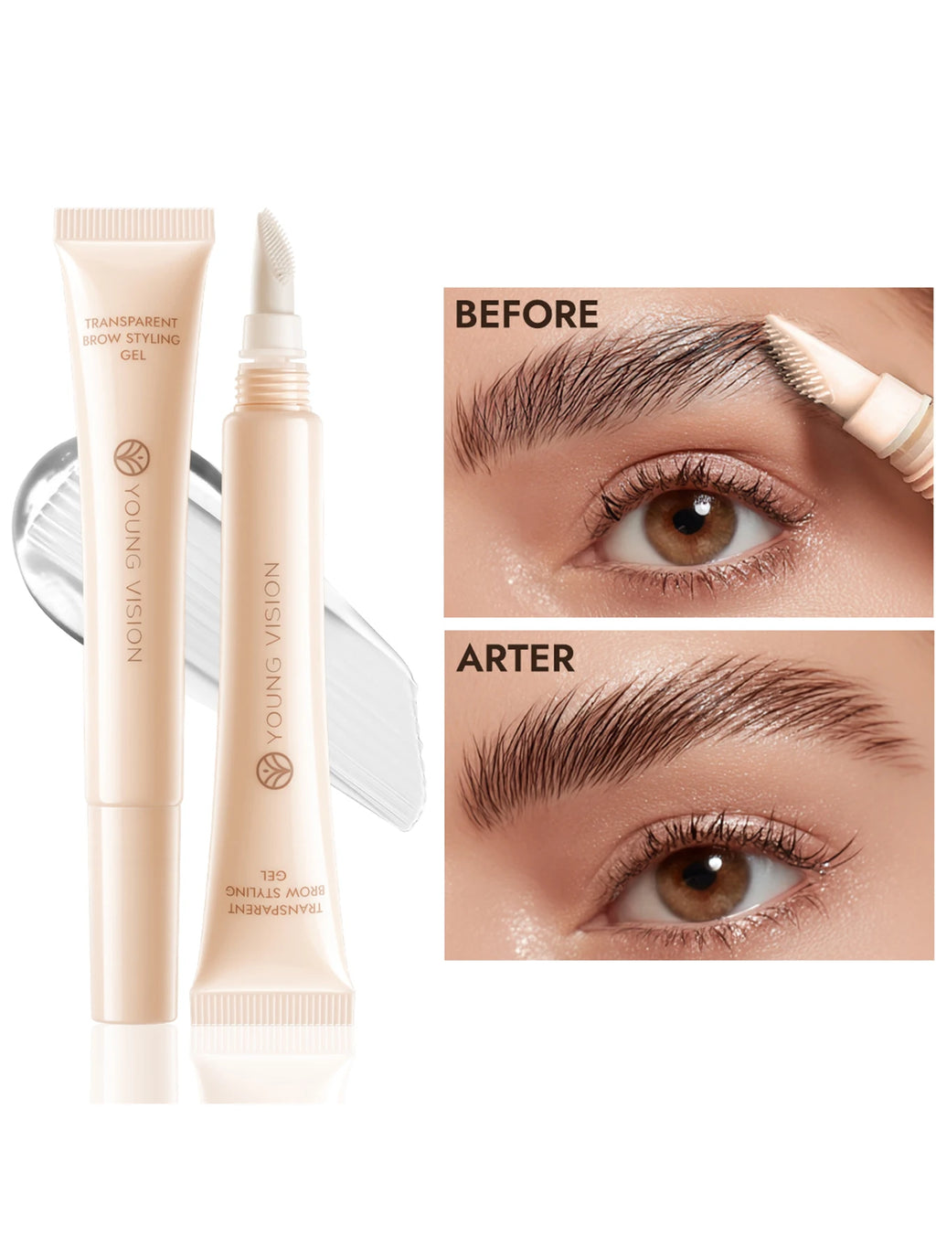 Clear Eyebrow Gel – Lightweight, non-flaky formula with micro comb applicator for even coverage, natural texture, and perfect br Zpaxo