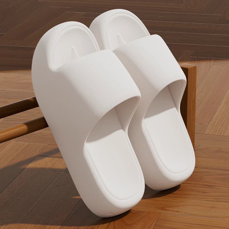 Unisex Bathroom Slippers Cloud Cushion Slides Summer Flat Sandals