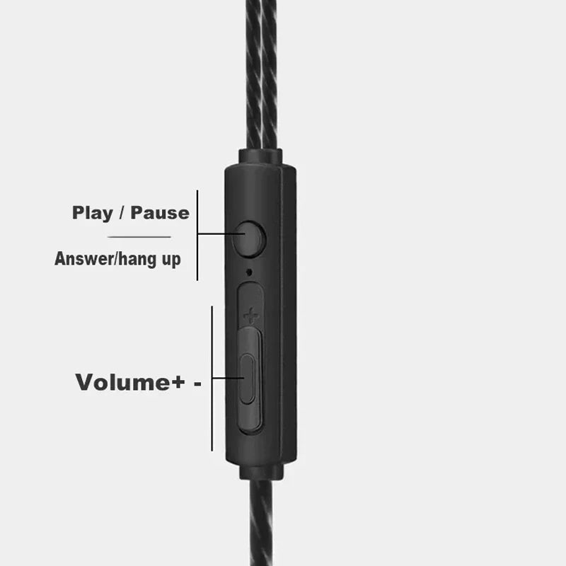 Wired Headphones 3.5mm Jack In Ear Headset Wired Earphones with Mic Bass HiFi Stereo Earbuds Sports In-line Control For Phones Zpaxo