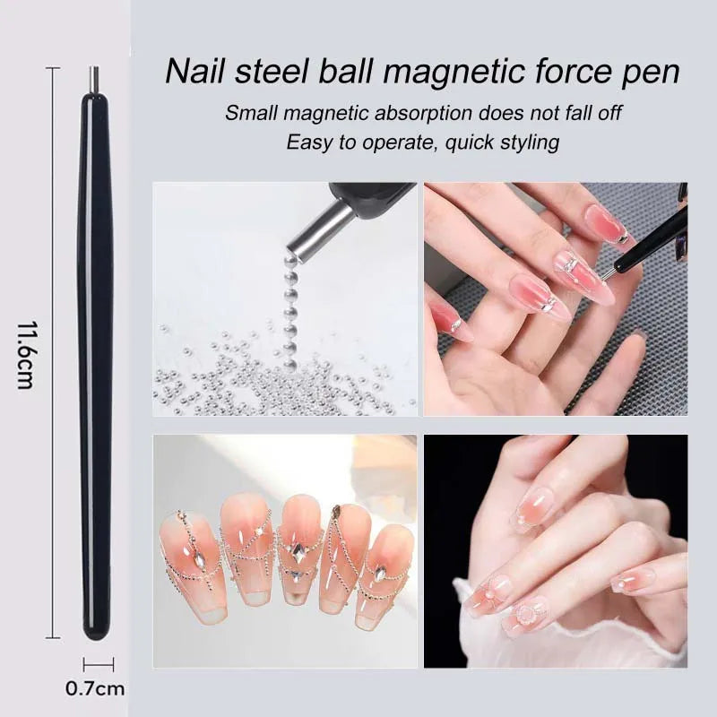 3D Lollipop Vortex Cat Eye Nail Magnetic Pen Suck Rainbow Halo Magnet