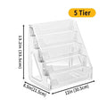 5 Tier Acrylic Card Display Stand Clear Graded Shelf Collectible